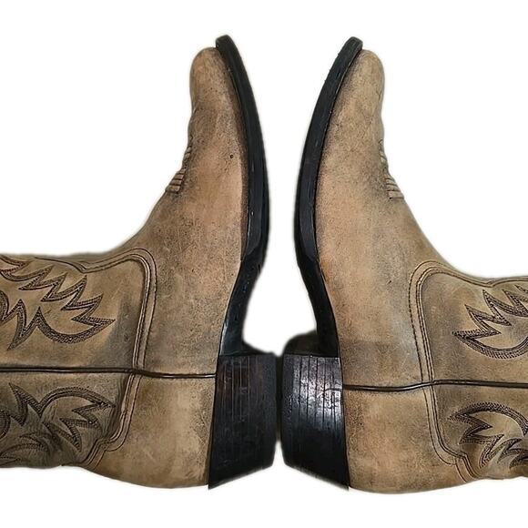 Ariat Western Boots Mens 11.5 Heritage R Toe Distressed Brown Style#34729 Cowboy - Picture 7 of 12